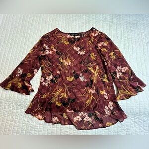 Ivanka Trump purple floral blouse